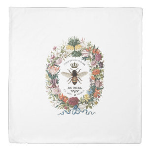 MODERN VINTAGE BOTANICAL QUEEN BEE DUVET COVER