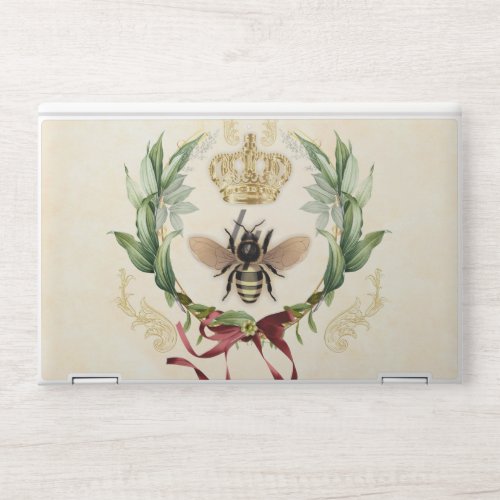 Modern Vintage Botanical Queen Bee HP Laptop Skin