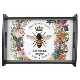 MODERN VINTAGE BOTANICAL QUEEN BEE SERVING TRAY