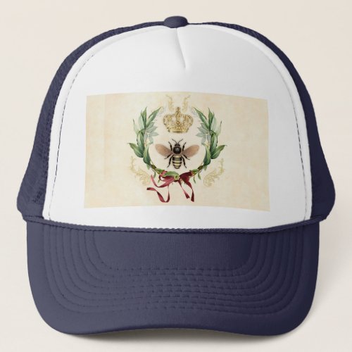 Modern Vintage Botanical Queen Bee Trucker Hat