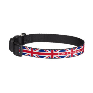 modern vintage  british flag union jack pet collar