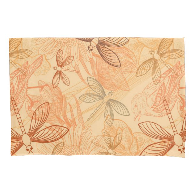 modern vintage butterflies pillow case (Front)