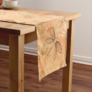 modern vintage butterflies short table runner