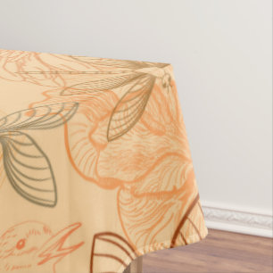 modern vintage butterflies tablecloth