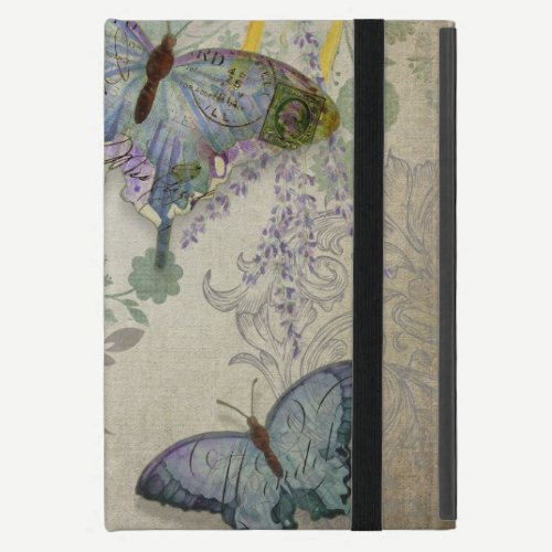 Modern Vintage Butterfly Wallpaper Floral Pattern iPad Mini Case
