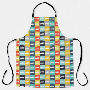 Modern Vintage Checkerboard Mini Cooper Apron