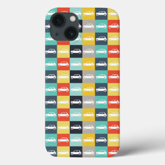 Modern Vintage Checkerboard Mini Cooper iPhone 13 Case