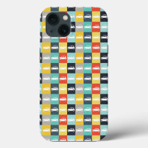 Modern Vintage Checkerboard Mini Cooper