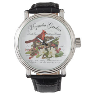 Modern Vintage Christmas Cardinal Watch