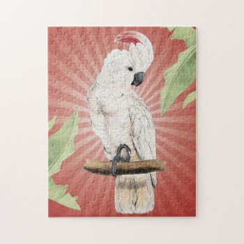 Modern Vintage Cockatoo Jigsaw Puzzle by GIFTSBYHEATHERMYERS at Zazzle