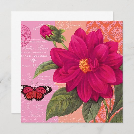 modern vintage dahlia (Front/Back)