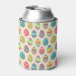 Modern Vintage Easter Eggs Decoration Pattern Can Cooler at Zazzle