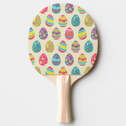 Modern Vintage Easter Eggs Decoration Pattern Ping Pong Paddle