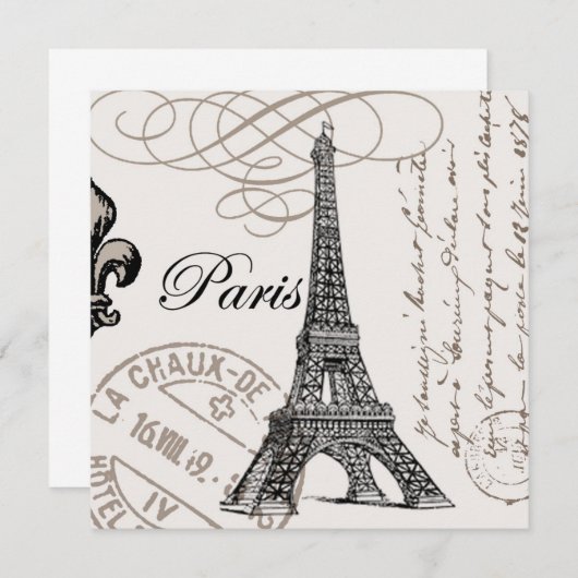 modern vintage Eiffel Tower (Front/Back)