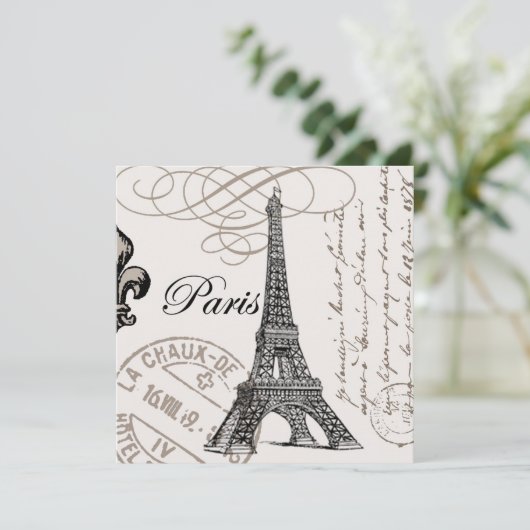 modern vintage Eiffel Tower (Standing Front)