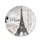 modern vintage Eiffel Tower Dinner Plate (Front)