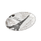 modern vintage Eiffel Tower Dinner Plate (Side)