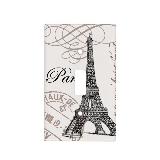 modern vintage Eiffel Tower Light Switch Cover (Front)