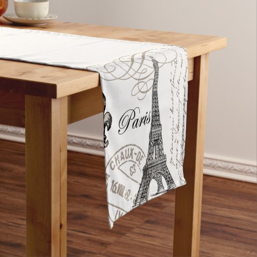 modern vintage Eiffel Tower Short Table Runner