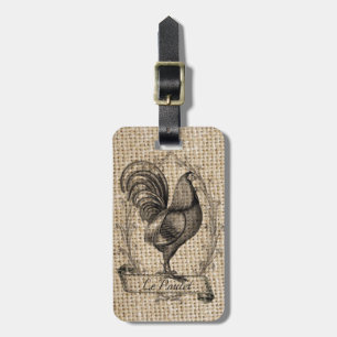 Modern vintage Farm Chicken french country rooster Luggage Tag