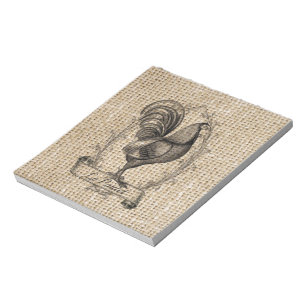 Modern vintage Farm Chicken french country rooster Notepad
