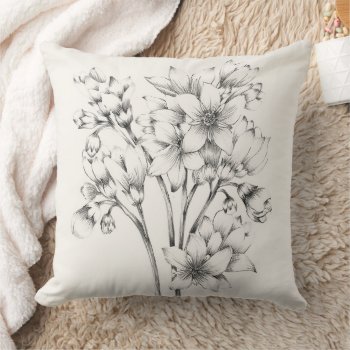 Modern Vintage Farmhouse Floral Pillow by GIFTSBYHEATHERMYERS at Zazzle