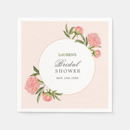 Modern vintage floral Bridal shower cocktail Napki Napkins