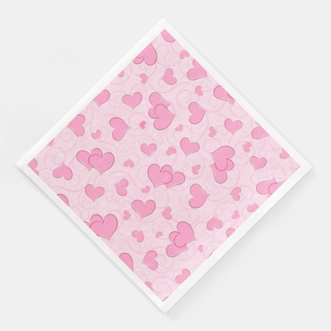 Modern Vintage Floral Paper Dinner Napkins (Corner)