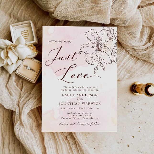 Modern Vintage Floral Wedding Invitation (Creator Uploaded)