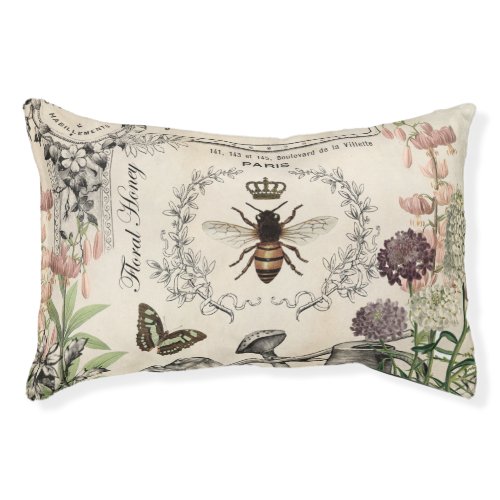 Modern Vintage French Bee garden Pet Bed