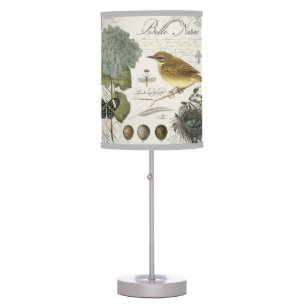 modern vintage French bird and nest Table Lamp