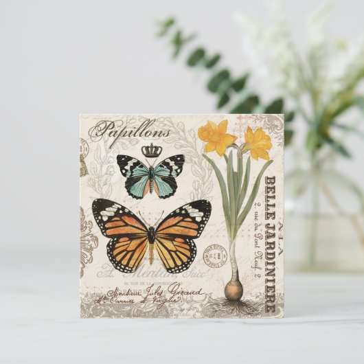 Modern vintage french butterflies (Standing Front)