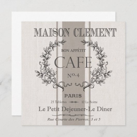 modern vintage french cafe (Front/Back)