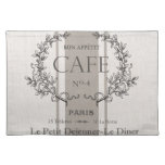 Modern Vintage French Cafe Placemat at Zazzle