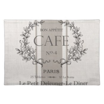 Modern Vintage French Cafe Placemat by GIFTSBYHEATHERMYERS at Zazzle