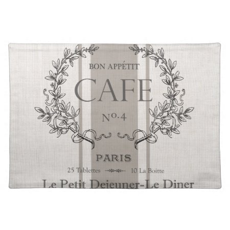 Modern Vintage French Cafe Placemat