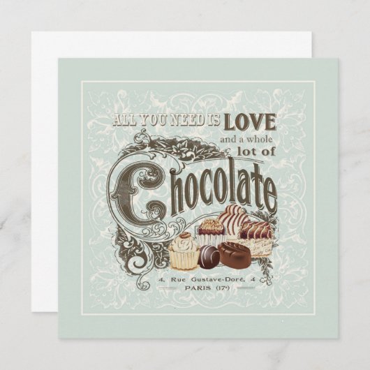 modern vintage french chocolates (Front/Back)