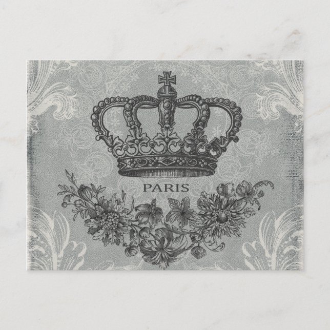 modern vintage french crown postcard (Front)