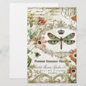 Modern Vintage French Dragonfly (Front/Back)