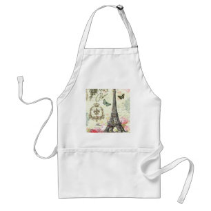 modern vintage french eiffel tower adult apron