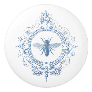 modern vintage french farmhouse bee ceramic knob