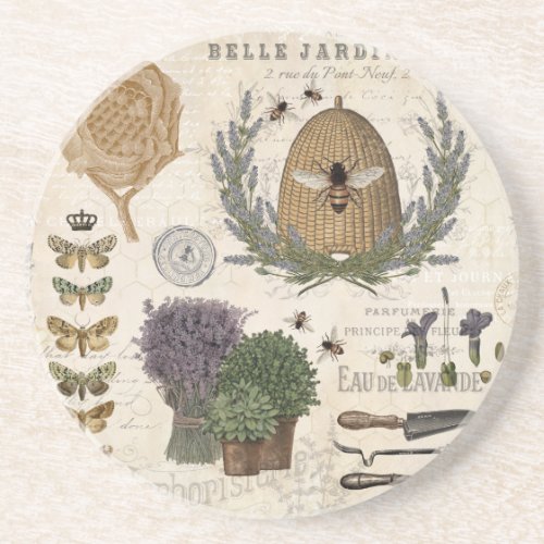 Modern Vintage French Farmhouse Bee Coaster