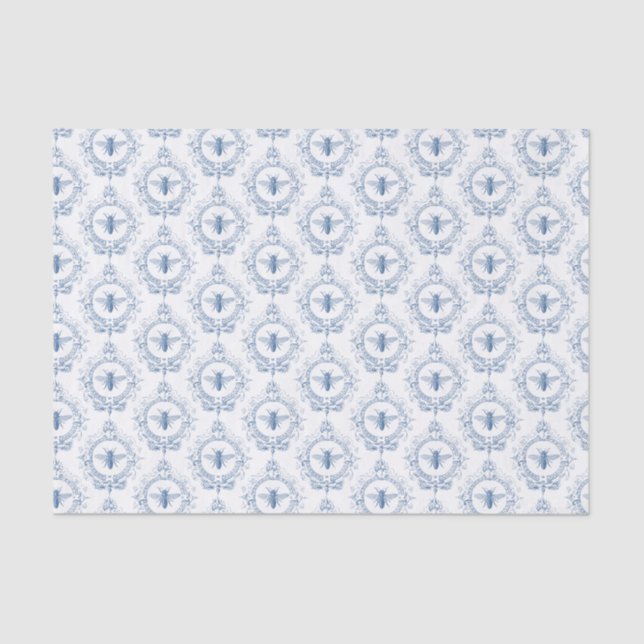 Modern Vintage French farmhouse bee Tissue Paper (Front)