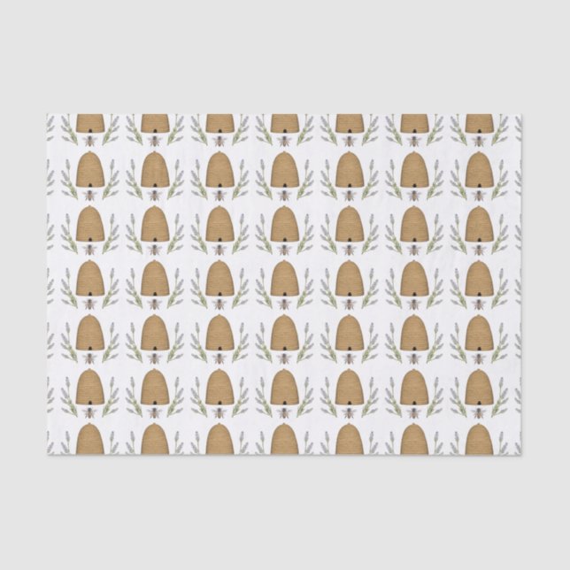 Modern Vintage French Farmhouse Bee Tissue Paper (Front)