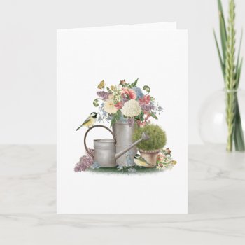 Modern Vintage French Farmhouse Flower Garden Card by GIFTSBYHEATHERMYERS at Zazzle