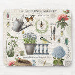 Modern Vintage french farmhouse flower garden Mouse Pad<br><div class="desc">Modern Vintage french farmhouse flower garden</div>