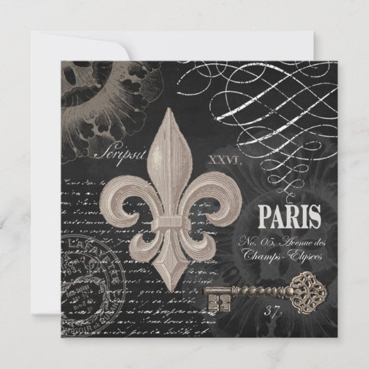 modern vintage french fleur de lis (Front)