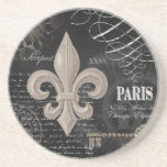 modern vintage french fleur de lis coaster<br><div class="desc">modern vintage french fleur de lis</div>