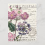 modern vintage french floral postcard
