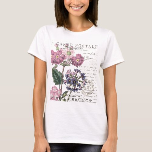 modern vintage french floral T_Shirt